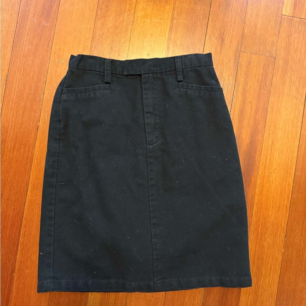 VTG Eddie Bauer 100% Cotton Classic Black Women's Straight Skirt| Summer Workfit